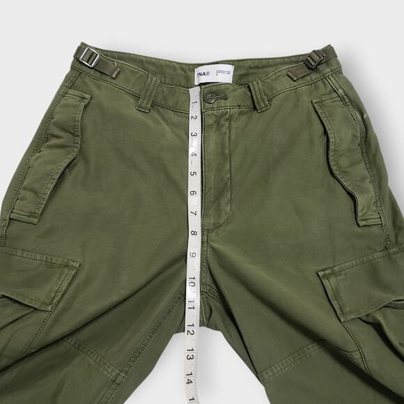 Aritzia Tna Supply Cargo Pant Olive Green Sz 4 Relaxed Grunge Gorp Streetwear - Picture 9 of 12